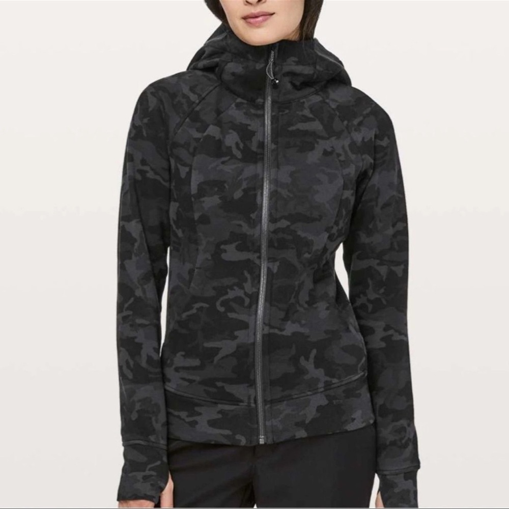 Lululemon athletica Scuba Hoodie Size 8 in Incognito Camo Multi Gray GUC